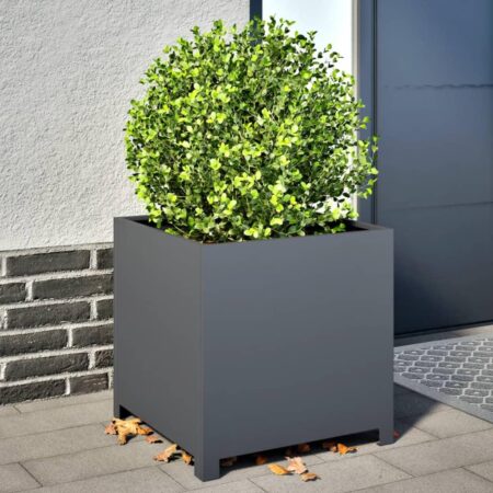 Plantekrukke 50x50x50 cm stål hvid
