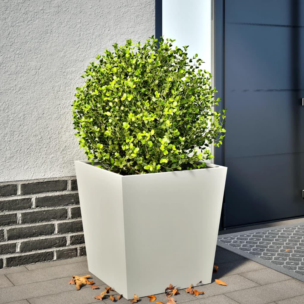 Plantekrukke 50x50x50 cm stål hvid Plantekrukke 50x50x50 cm stål hvid
