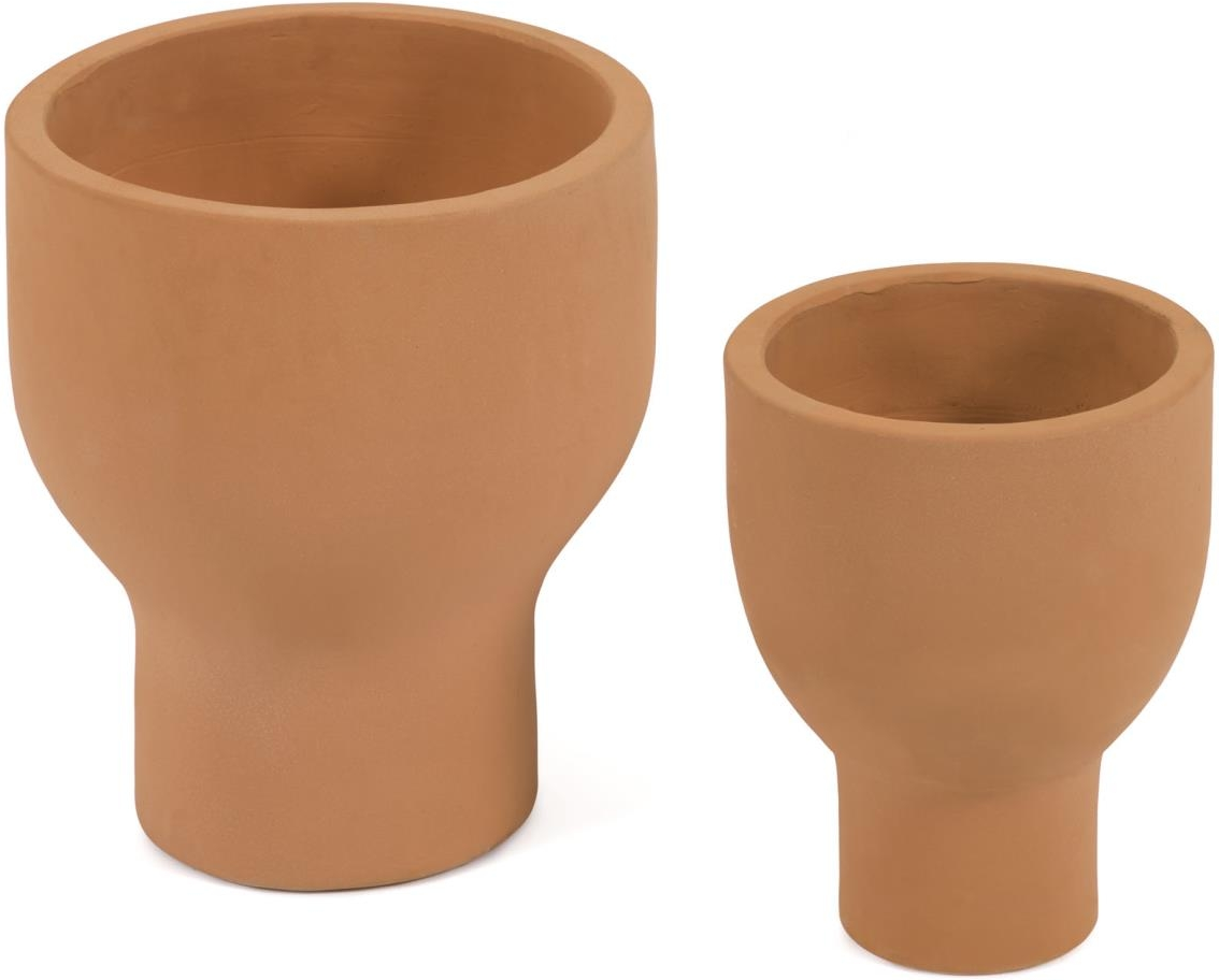 Plantekrukke Kave Home Vittorina terracotta Ø35 H39 rustik nordisk design Plantekrukke Kave Home Vittorina terracotta Ø35 H39 rustik nordisk design