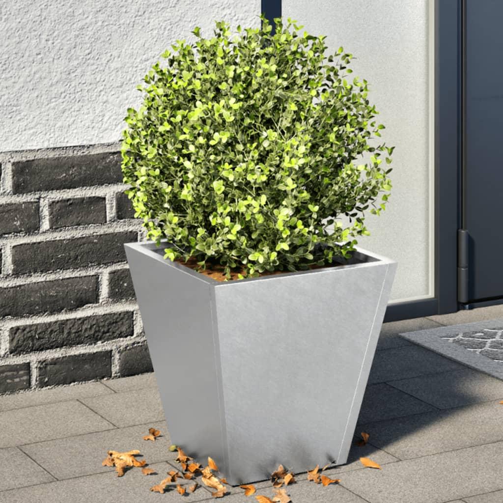Plantekrukker 2 stk. 30x30x30 cm galvaniseret stål Plantekrukker 2 stk. 30x30x30 cm galvaniseret stål