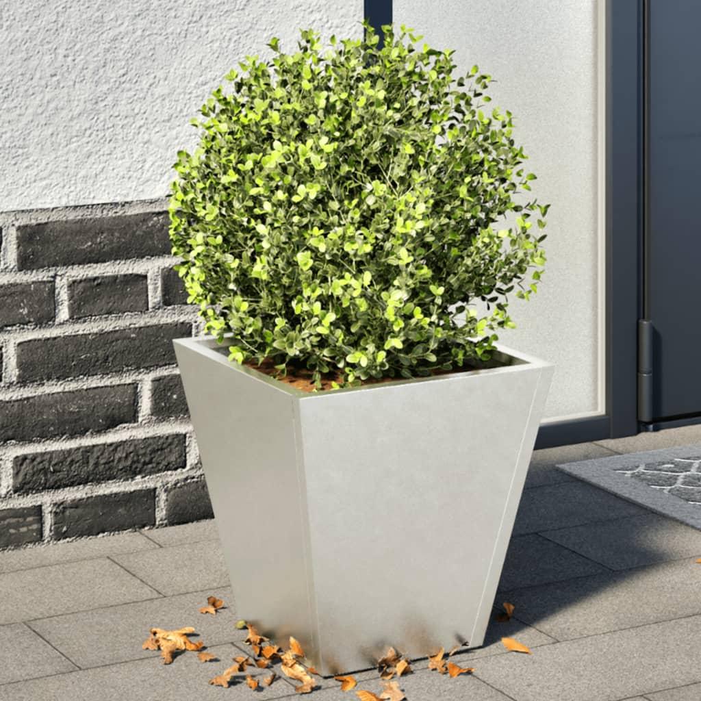 Plantekrukker 2 stk. 30x30x30 cm rustfrit stål Plantekrukker 2 stk. 30x30x30 cm rustfrit stål