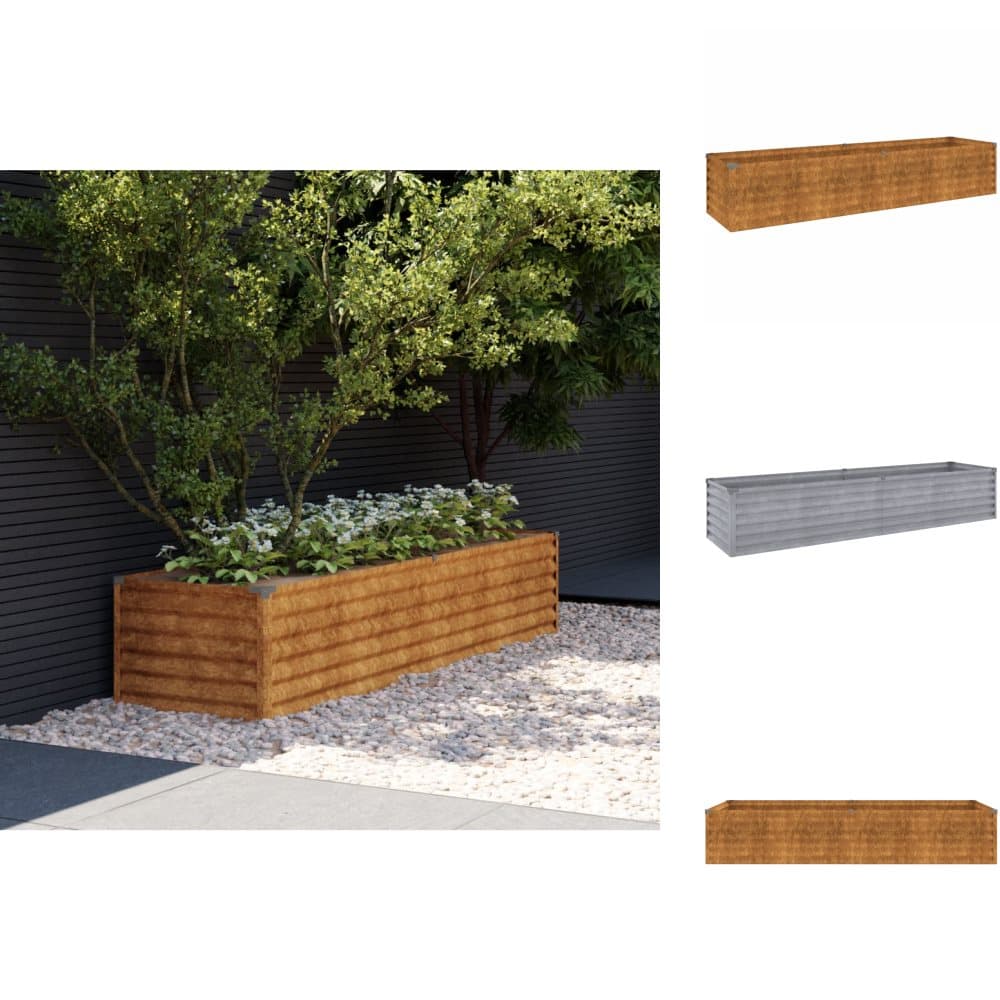 Plantekrukker - Living højbed 194x50x36 cm cortenstål Plantekrukker - Living højbed 194x50x36 cm cortenstål