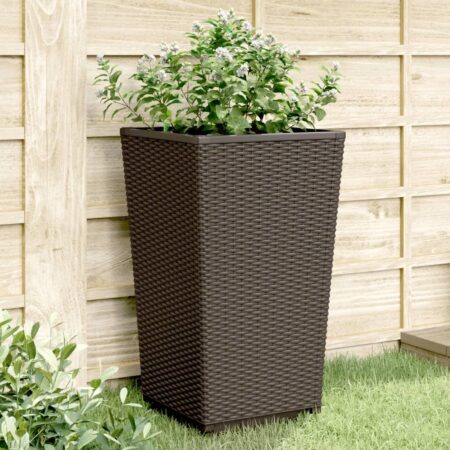 Plantekurve 2 stk. 32,5x32,5x57 cm PP brun