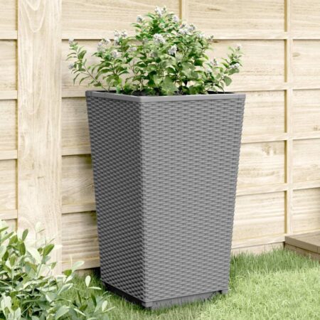 Plantekurve 4 stk. 32,5x32,5x57 cm PP lysegrå