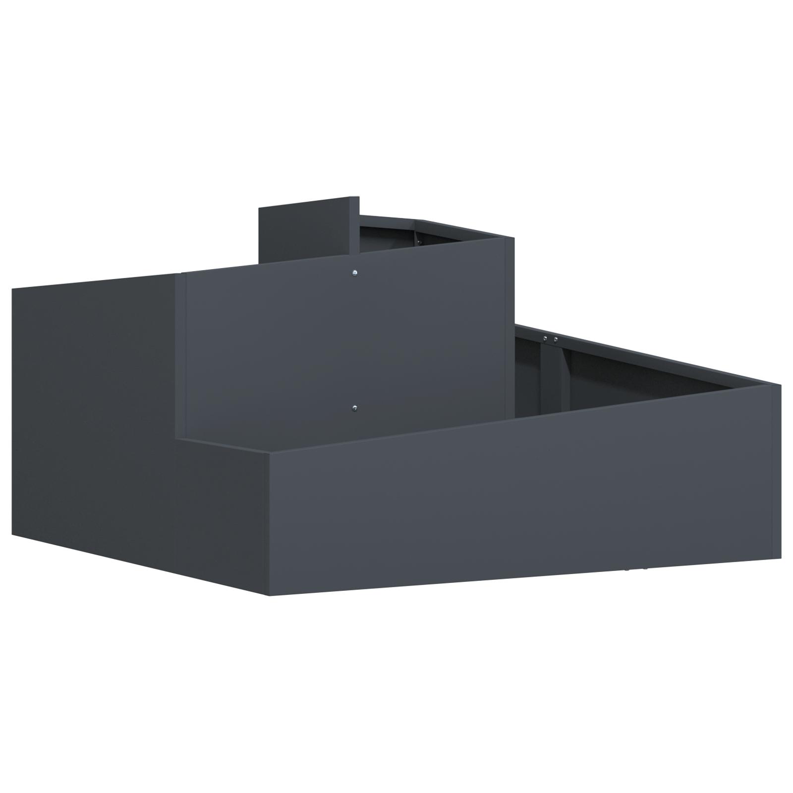 Planter Antracit 80x80x50 cm Koldrullet Stål Planter Antracit 80x80x50 cm Koldrullet Stål