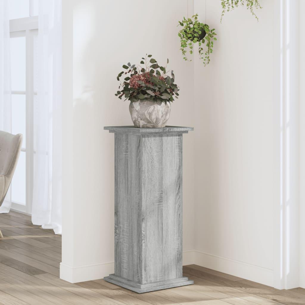 Plantestativ 33x33x80 cm konstrueret træ grå sonoma-eg Plantestativ 33x33x80 cm konstrueret træ grå sonoma-eg