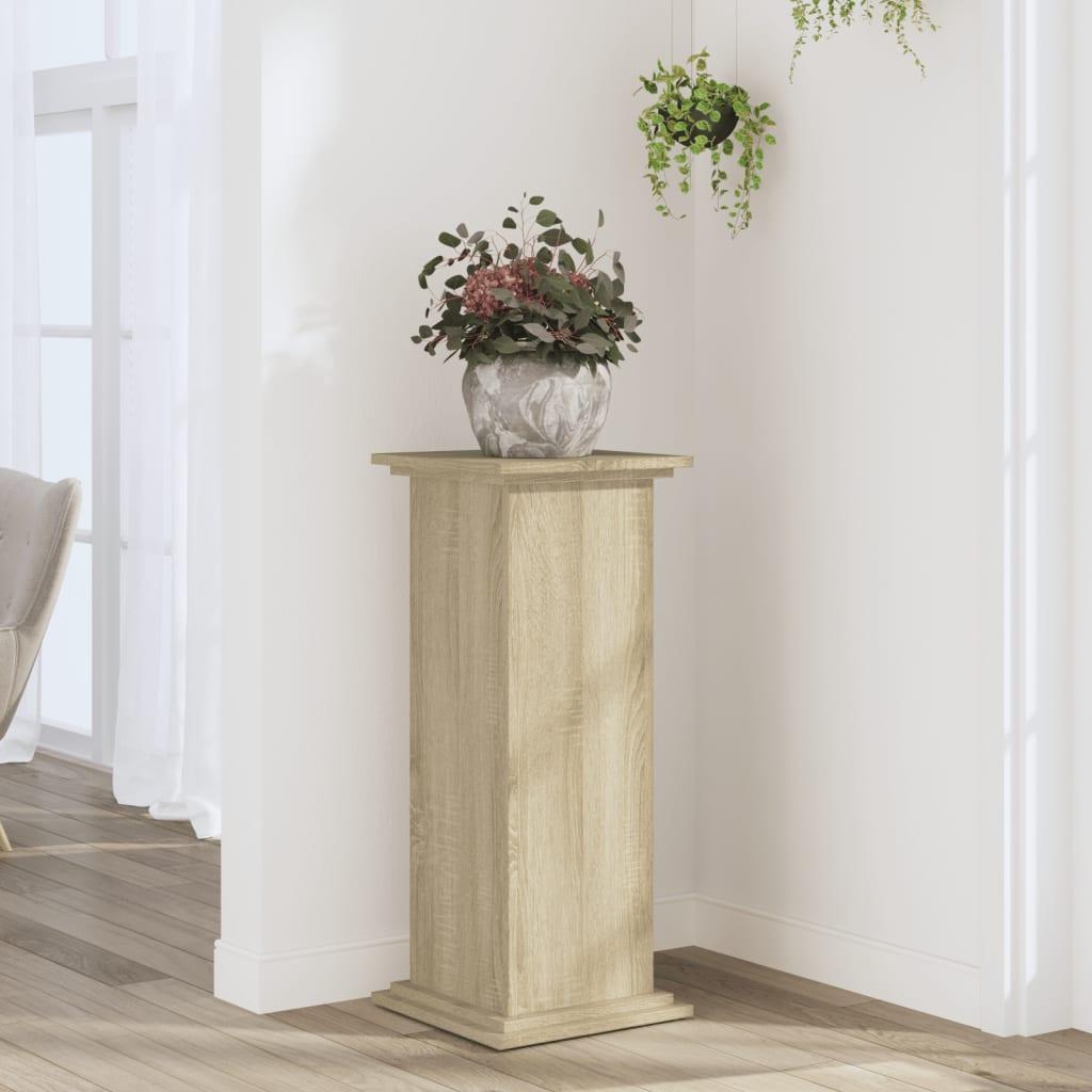 Plantestativ 33x33x80 cm konstrueret træ sonoma-eg Plantestativ 33x33x80 cm konstrueret træ sonoma-eg