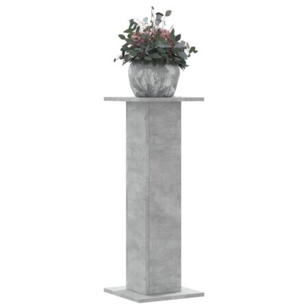 Plantestativer 2 stk. 30x30x80 cm konstrueret træ betongrå