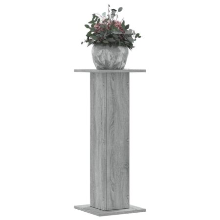 Plantestativer 2 stk. 30x30x80 cm konstrueret træ grå sonoma-eg