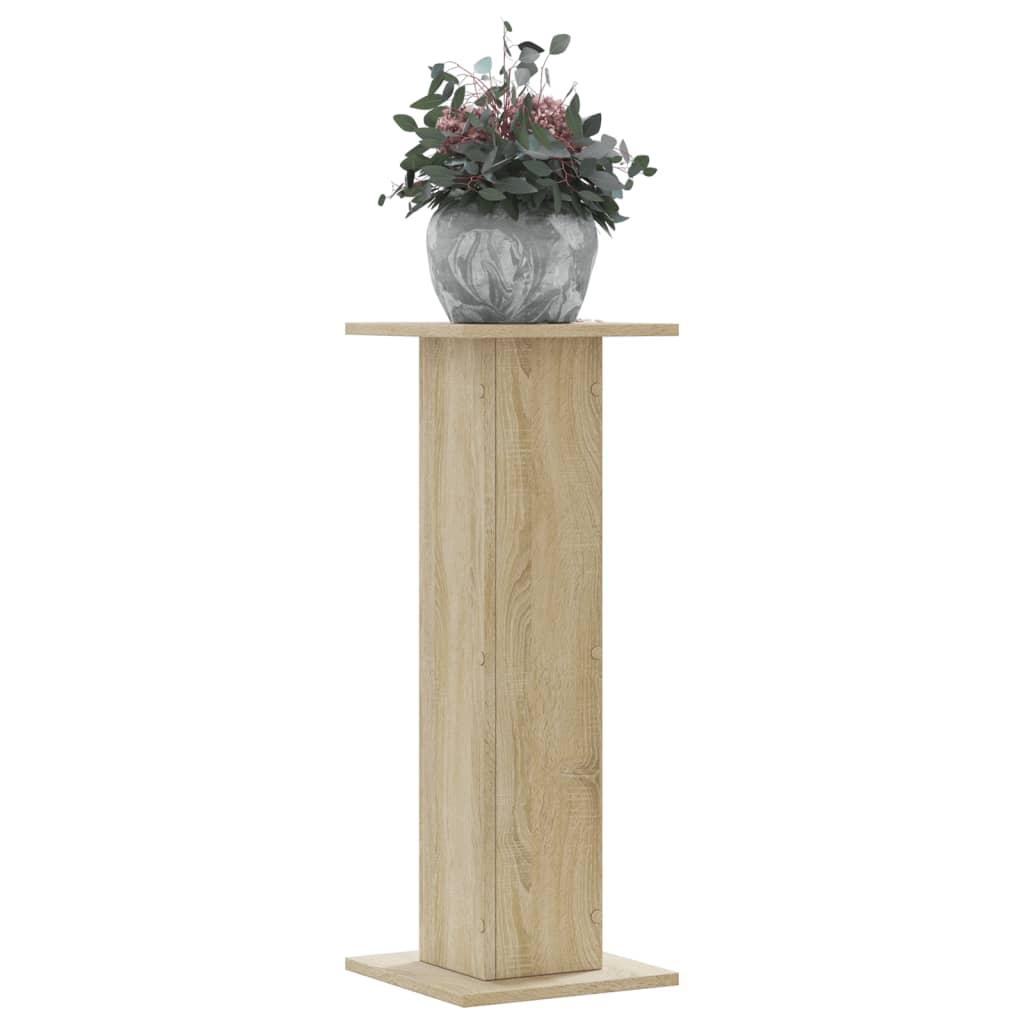 Plantestativer 2 stk. 30x30x80 cm konstrueret træ sonoma-eg Plantestativer 2 stk. 30x30x80 cm konstrueret træ sonoma-eg
