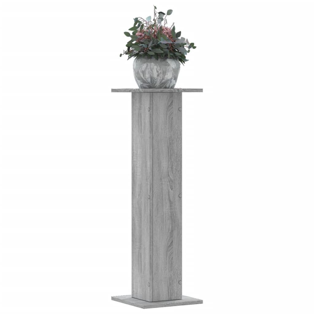 Plantestativer 2 stk. 30x30x95 cm konstrueret træ grå sonoma-eg Plantestativer 2 stk. 30x30x95 cm konstrueret træ grå sonoma-eg