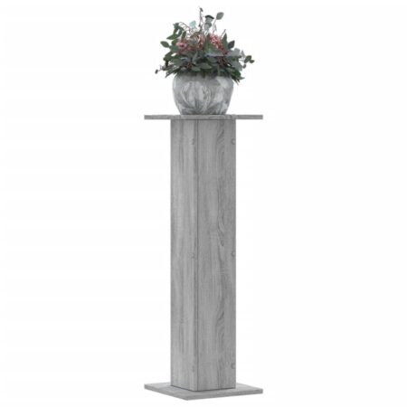 Plantestativer 2 stk. 30x30x95 cm konstrueret træ grå sonoma-eg