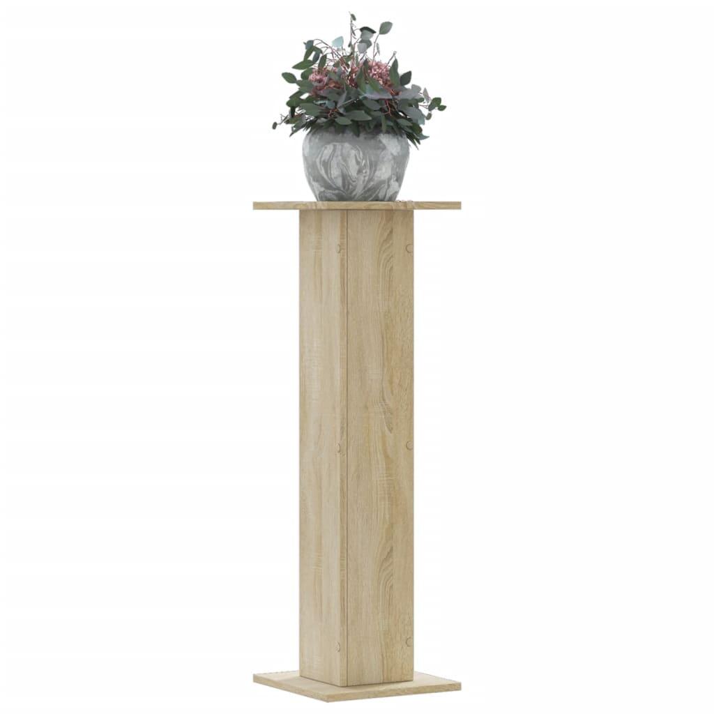 Plantestativer 2 stk. 30x30x95 cm konstrueret træ sonoma-eg Plantestativer 2 stk. 30x30x95 cm konstrueret træ sonoma-eg