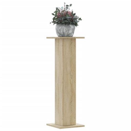 Plantestativer 2 stk. 30x30x95 cm konstrueret træ sonoma-eg