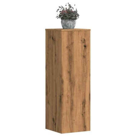 Plantestativer 2 stk. 33x33x100 cm konstrueret træ egetræsfarve