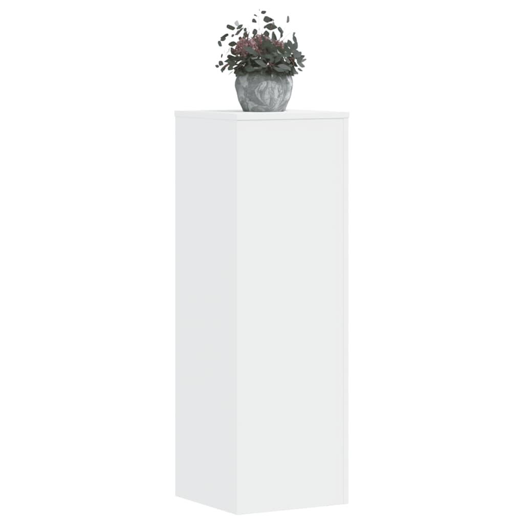 Plantestativer 2 stk. 33x33x100 cm konstrueret træ hvid Plantestativer 2 stk. 33x33x100 cm konstrueret træ hvid