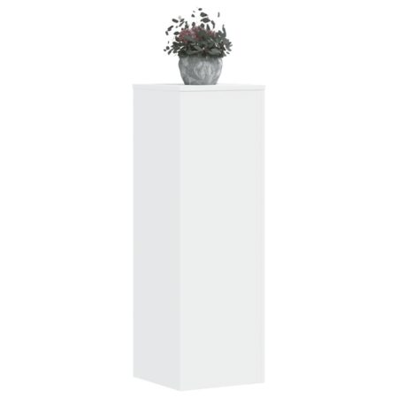 Plantestativer 2 stk. 33x33x100 cm konstrueret træ hvid