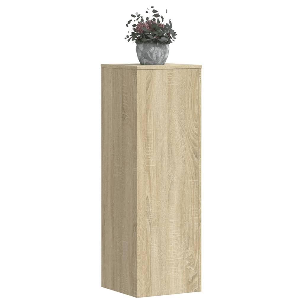 Plantestativer 2 stk. 33x33x100 cm konstrueret træ sonoma-eg Plantestativer 2 stk. 33x33x100 cm konstrueret træ sonoma-eg
