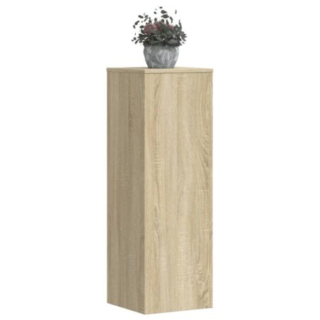 Plantestativer 2 stk. 33x33x100 cm konstrueret træ sonoma-eg