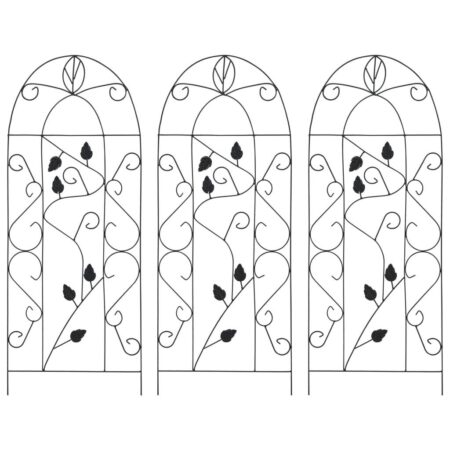 Plantestativer 3 stk. 40x100 cm jern sort
