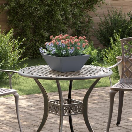 Plastik plantekasse 5 stk Antracit 35 x 35 x 15 cm Stål
