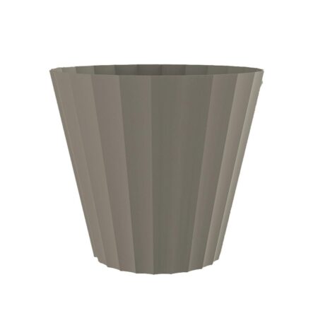 Plastiken urtepotte i polypropylen, taupe - 32 × 29 cm
