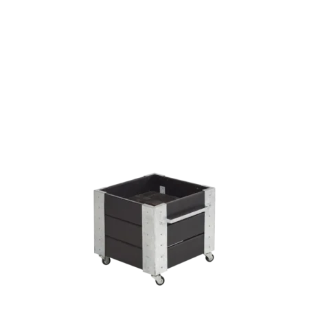 Plus Cubic blomsterkasse 46x50x45cm m/hjul sort 18237-15