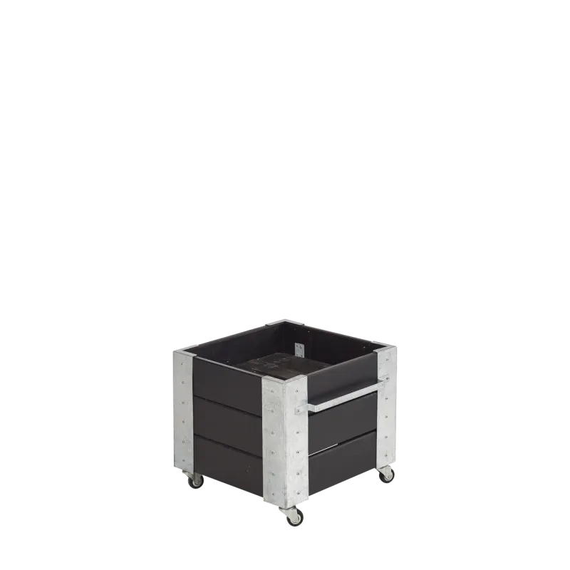 Plus Cubic blomsterkasse 46x50x45cm m/hjul sort 18237-15 Plus Cubic blomsterkasse 46x50x45cm m/hjul sort 18237-15