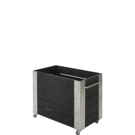 Plus Cubic blomsterkasse 87x50x70cm m/hjul sort 18244-15