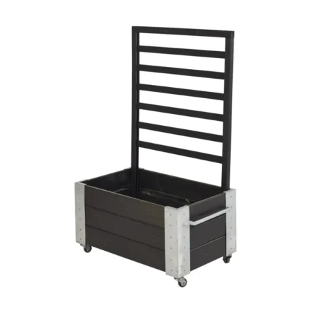 Plus Cubic blomsterrumdeler 87x50x130cm m/hjul sort 18239-15