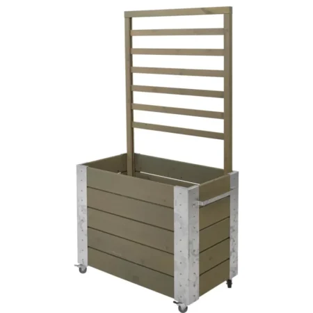 Plus Cubic blomsterrumdeler 87x50x155cm m/hjul gråbrun 18249-18