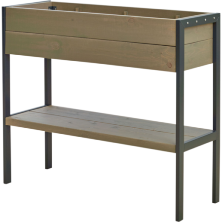 Plus Funkis plantekasse 37x90x103 cm grundmalet gråbrun