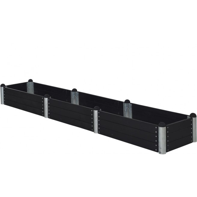 Plus PIPE Højbed 80X400cm H36cm grundmalet sort Pipe19a Plus PIPE Højbed 80X400cm H36cm grundmalet sort Pipe19a