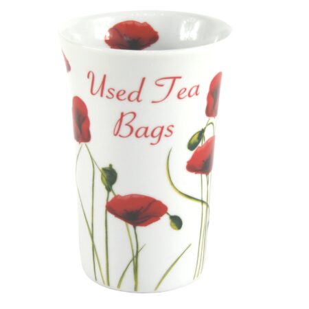 Poppy Teabag Pot Red / White