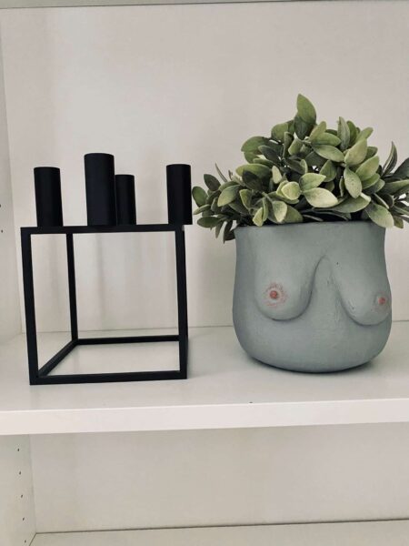 Potte Femina - Stor Grå Materiale: cement
