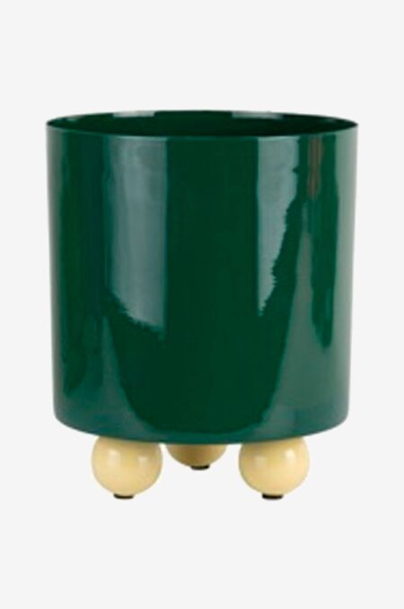 Present Time - Plantekrukke Double Funky Medium - Grøn - Urtepotteskjulere & vaser - - Homeroom