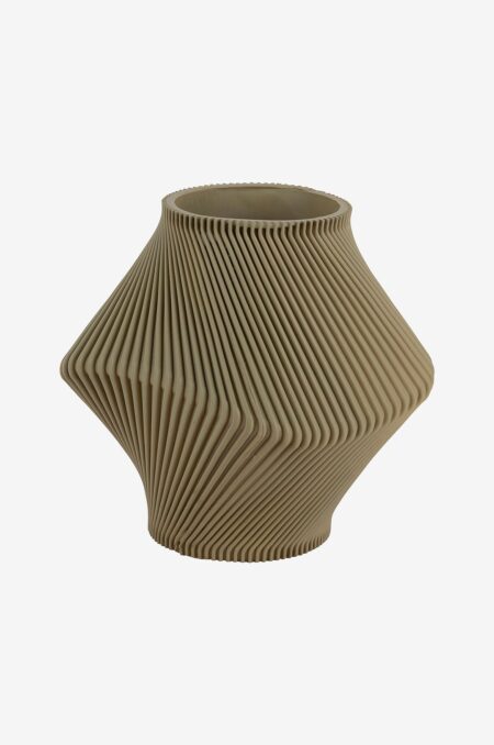 Present Time - Vase Twisted Rib - Grøn - Urtepotteskjulere & vaser - - Homeroom