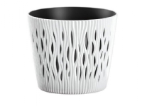 Prosperplast SANDY ROUND flowerpot - white, diameter 16cm