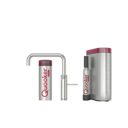 Quooker Fusion Square Sæt M.3l Rustfri Stål Inkl. Pro3 & Cube Beholder