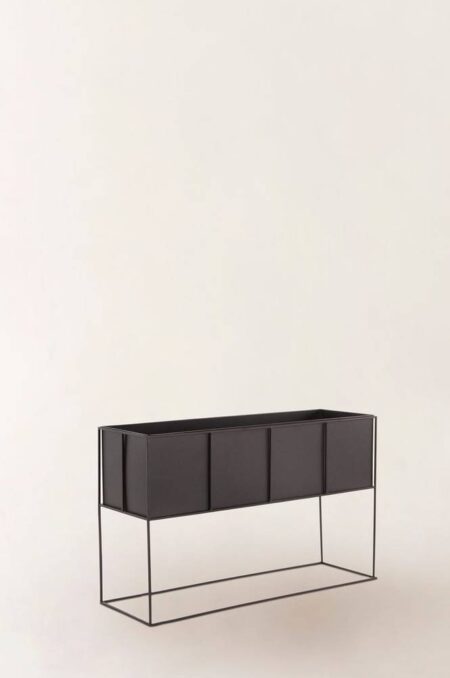 RAFFERTY krukke med stativ 80x25 cm Black mdf/metal