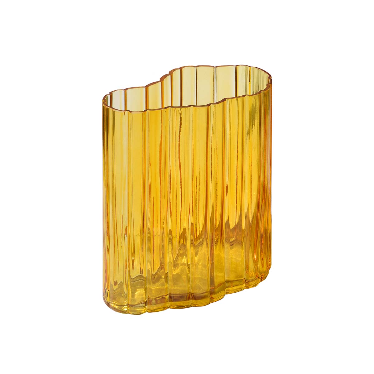 RIPPLE vase - amber - 20 cm RIPPLE vase - amber - 20 cm