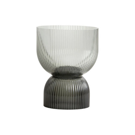 RIVA LYSESTAGE/VASE 90707 SORT GLAS