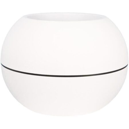 RIVIERA GRANIT BOULE rund blomsterkasse - Plastik - Diameter 40 cm - Hvid