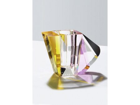 Reflections Copenhagen - Manhattan Vase - Vase - Clear/Yellow/Brown/Rose - 21,5 x 16 x 11 cm