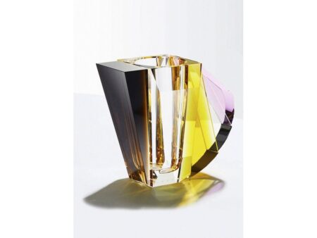 Reflections Copenhagen - Manhattan Vase - Vase - Grand - Clear/Yellow/Brown/Rose - 25,5 x 23 x 13,5 cm