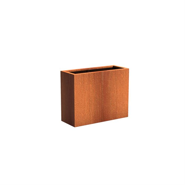 Rektangulær cortenstål 100 x 40 cm højde 80 cm Rektangulær cortenstål 100 x 40 cm højde 80 cm