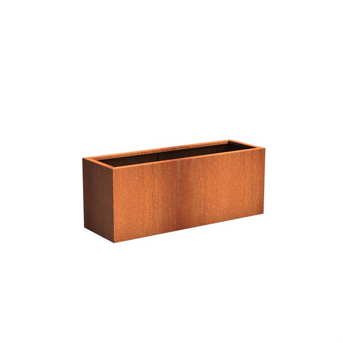 Rektangulær cortenstål 150 x 50 cm højde 60 cm Rektangulær cortenstål 150 x 50 cm højde 60 cm