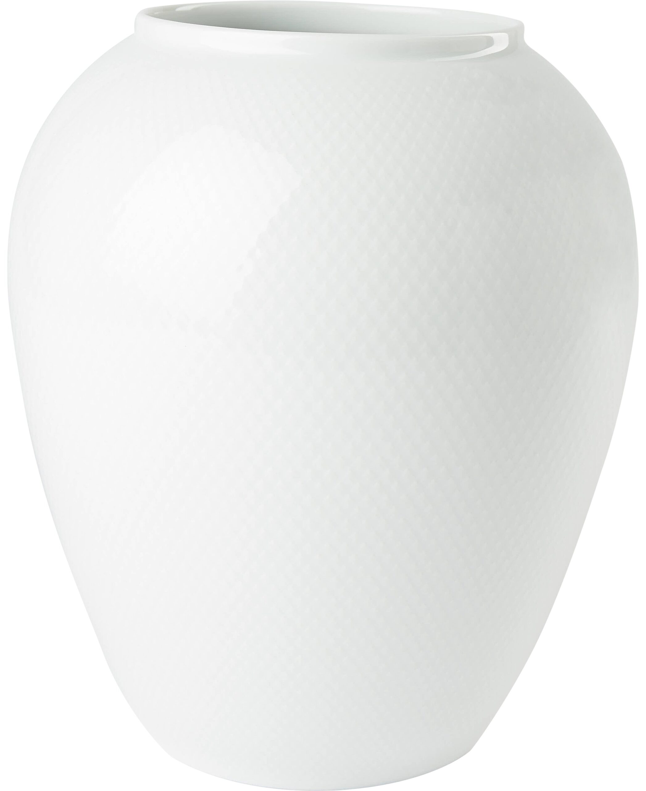 Rhombe Vase 25cm, White Rhombe Vase 25cm, White