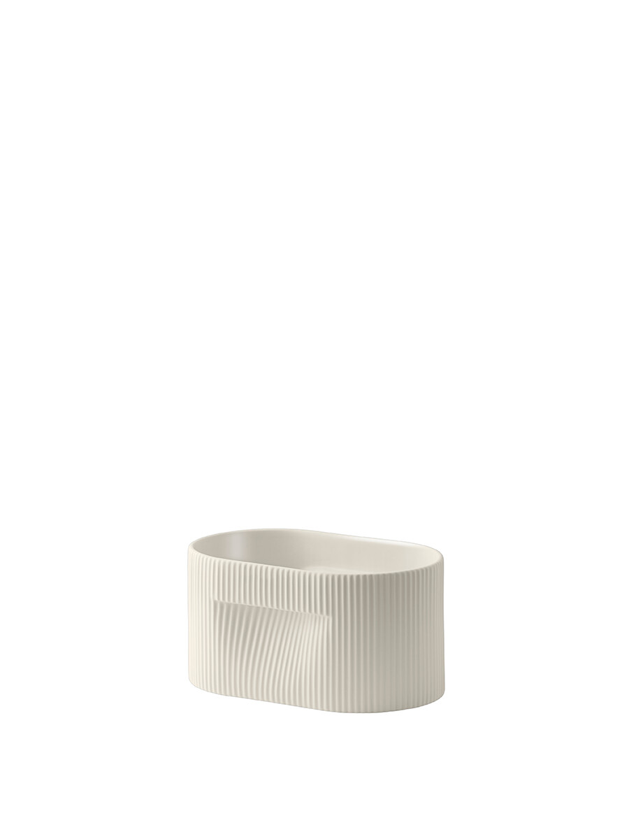 Ridge Planter, off white fra Muuto (H 13 cm) Ridge Planter, off white fra Muuto (H 13 cm)
