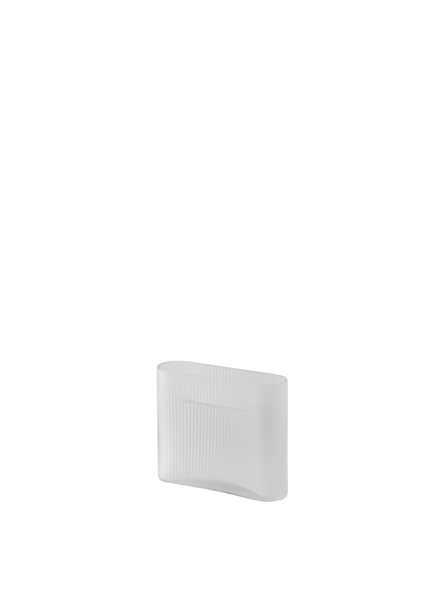 Ridge Vase, white frosted glass fra Muuto (H16,5 cm) Ridge Vase, white frosted glass fra Muuto (H16,5 cm)